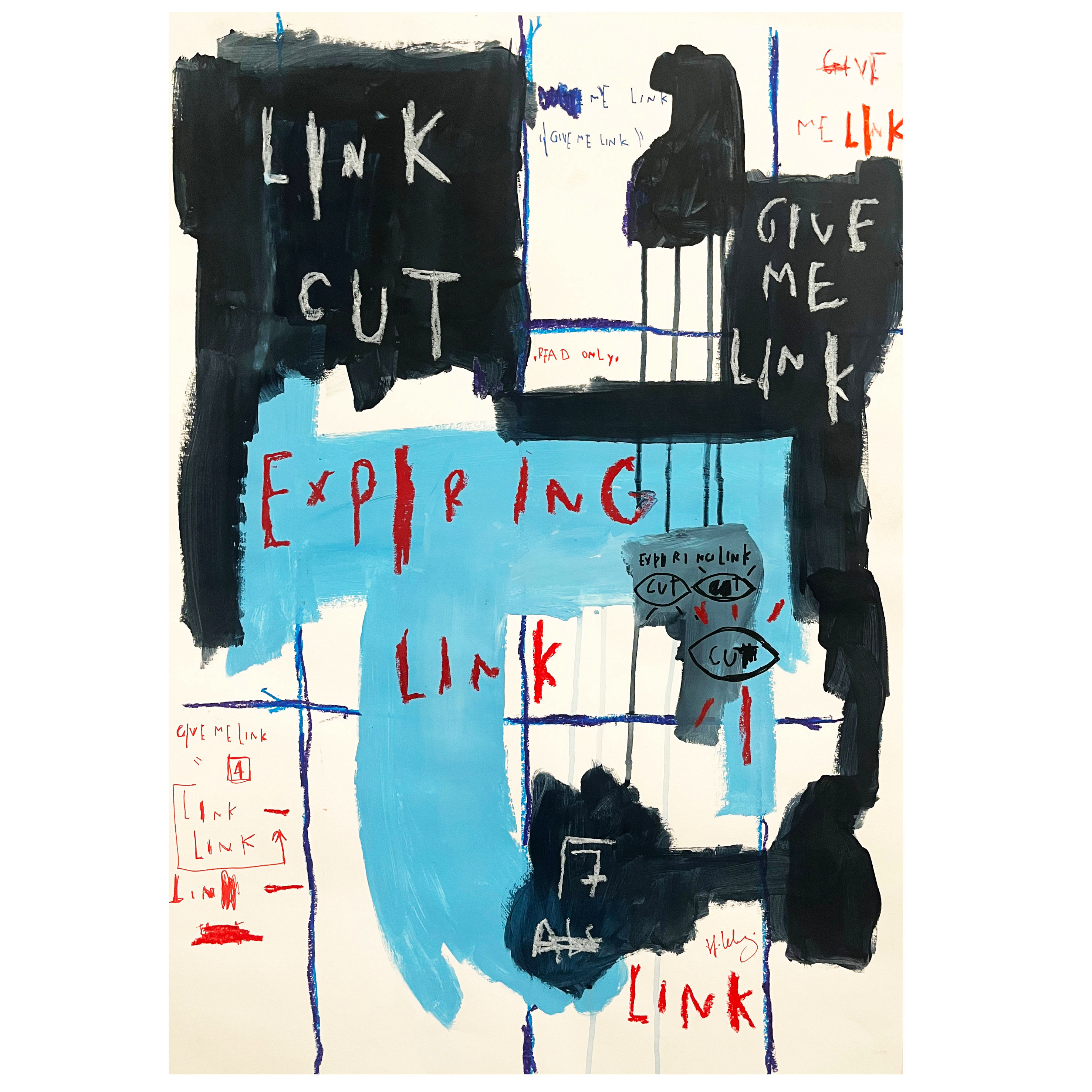 Link cut - Dessin original encadré