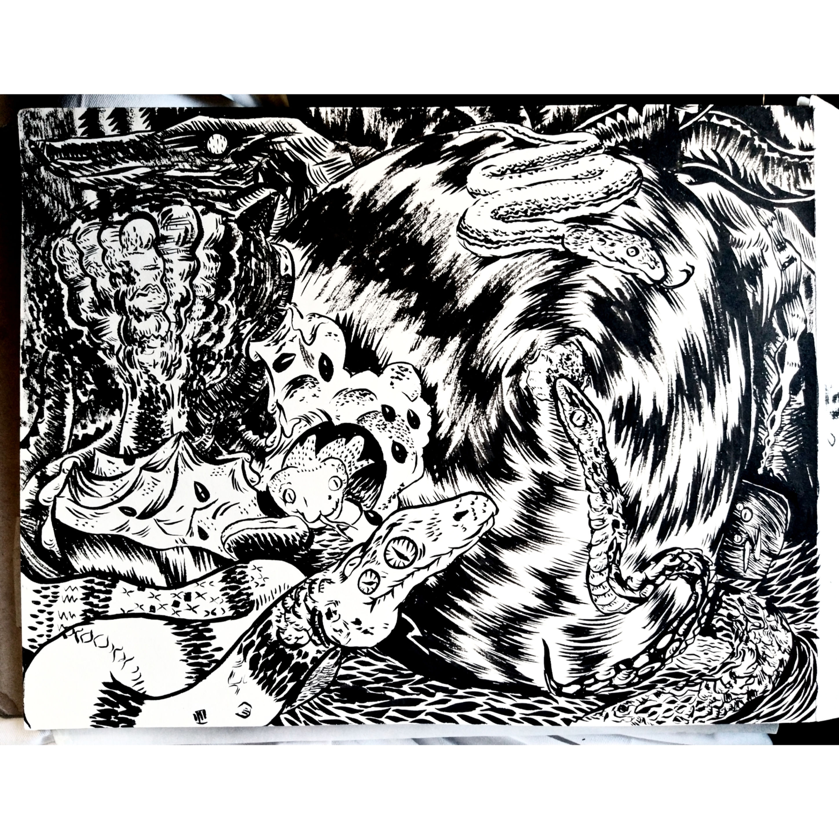 A New Fruit in the Garden of Paradise (2022) original art painting drawing