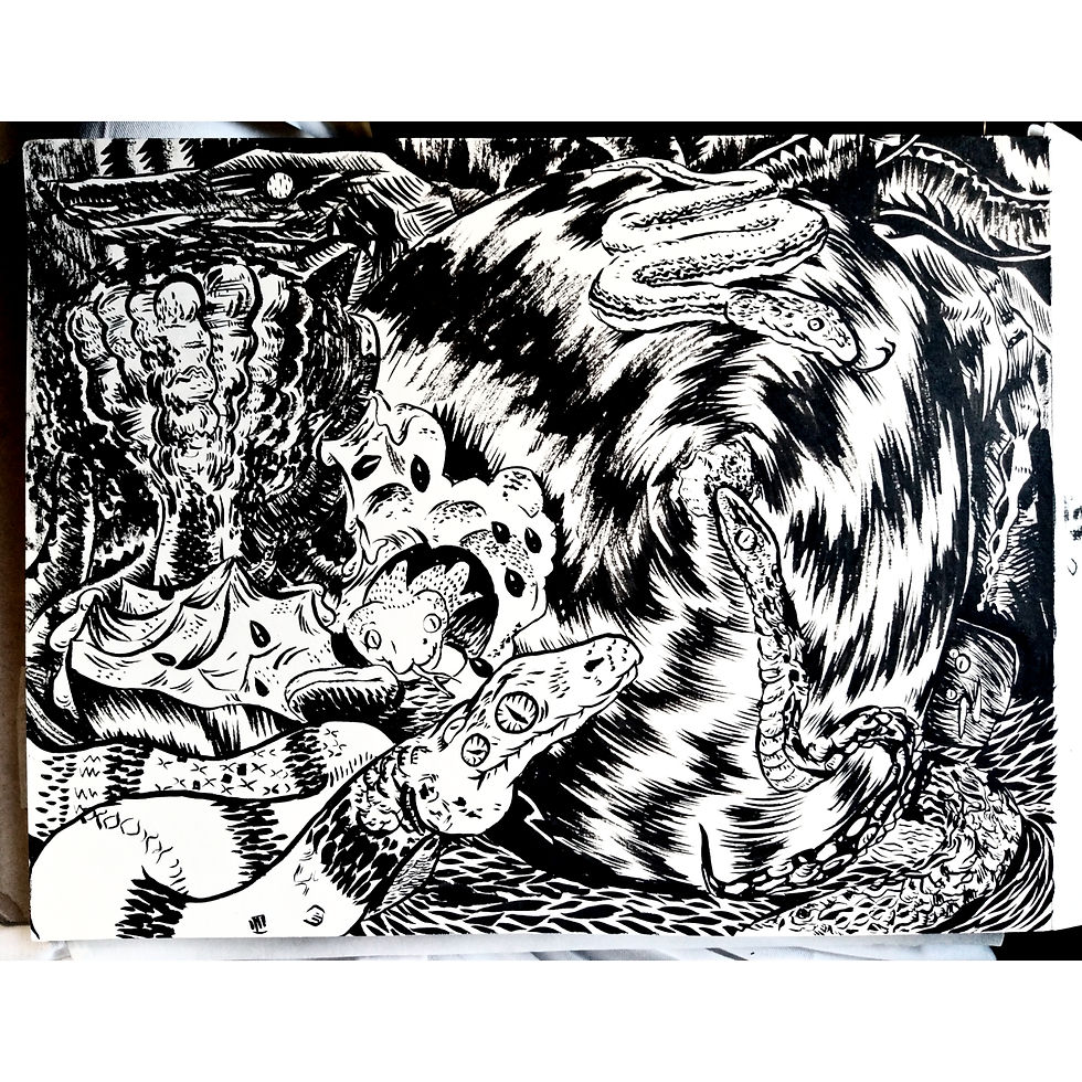 A New Fruit in the Garden of Paradise (2022) original art painting drawing