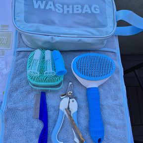 hunde, Kamm, Bürste, Zahnpflege, Krallenzange, Feile, Tasche, Pflege,