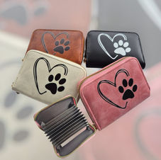 Damengeldbörse, Hund, Pfote, Karten, Münzen, Geldscheine, Hundefreund