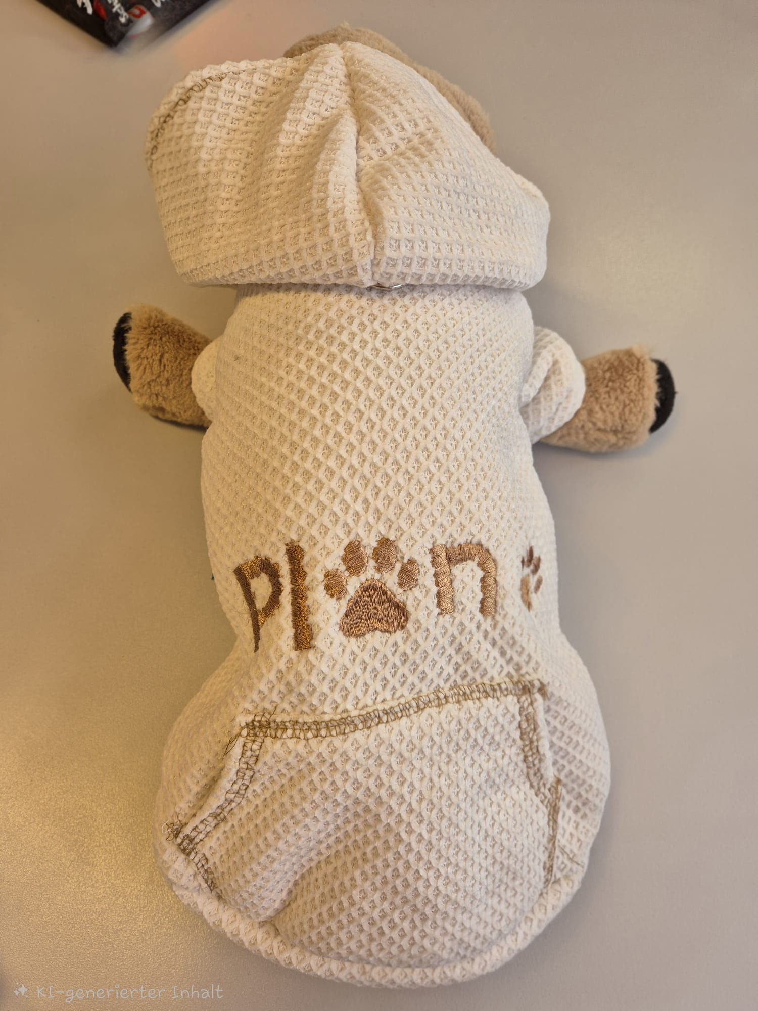 Flauschiger Wintermantel mit Kapuze