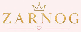 ZARNOG logo on a soft pink background