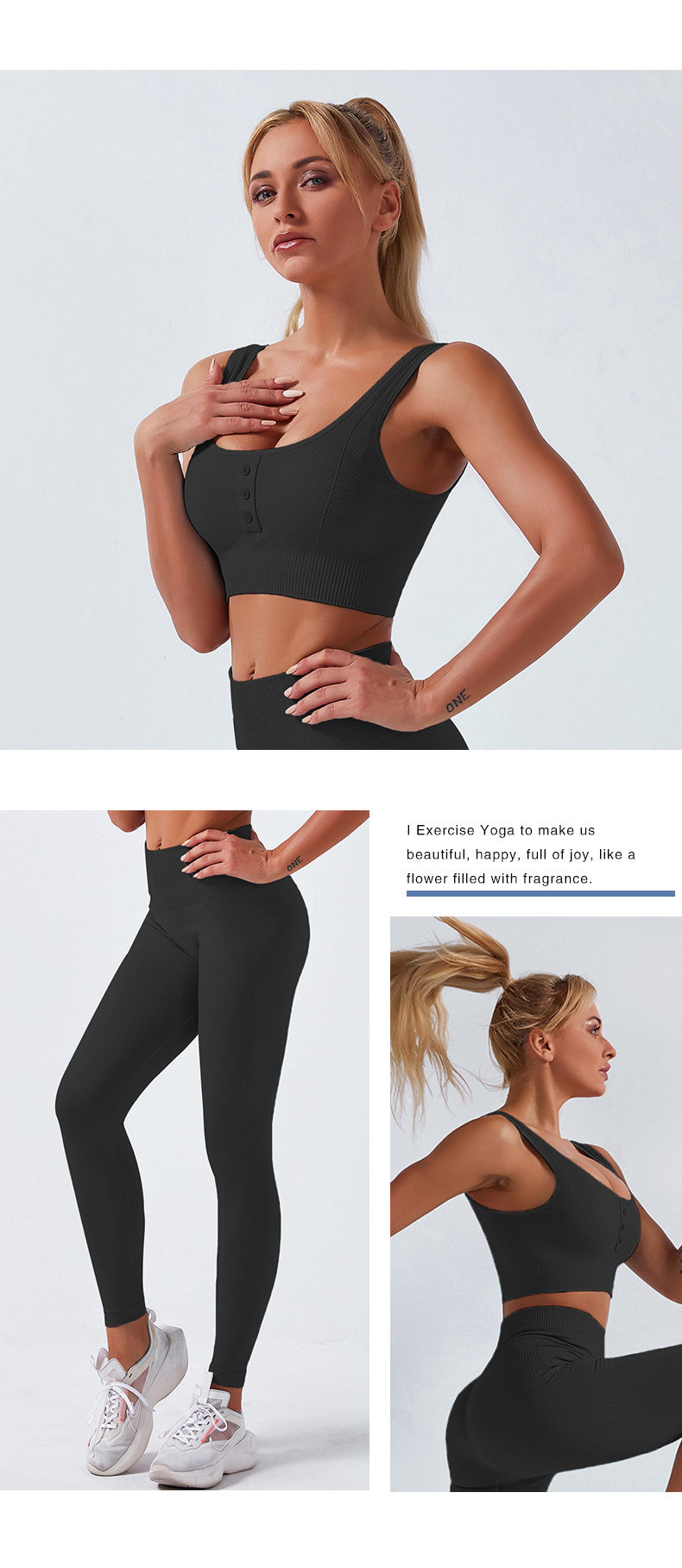 Thumbnail: YJ009+YJ010 seamless yoga work out High Waist Band