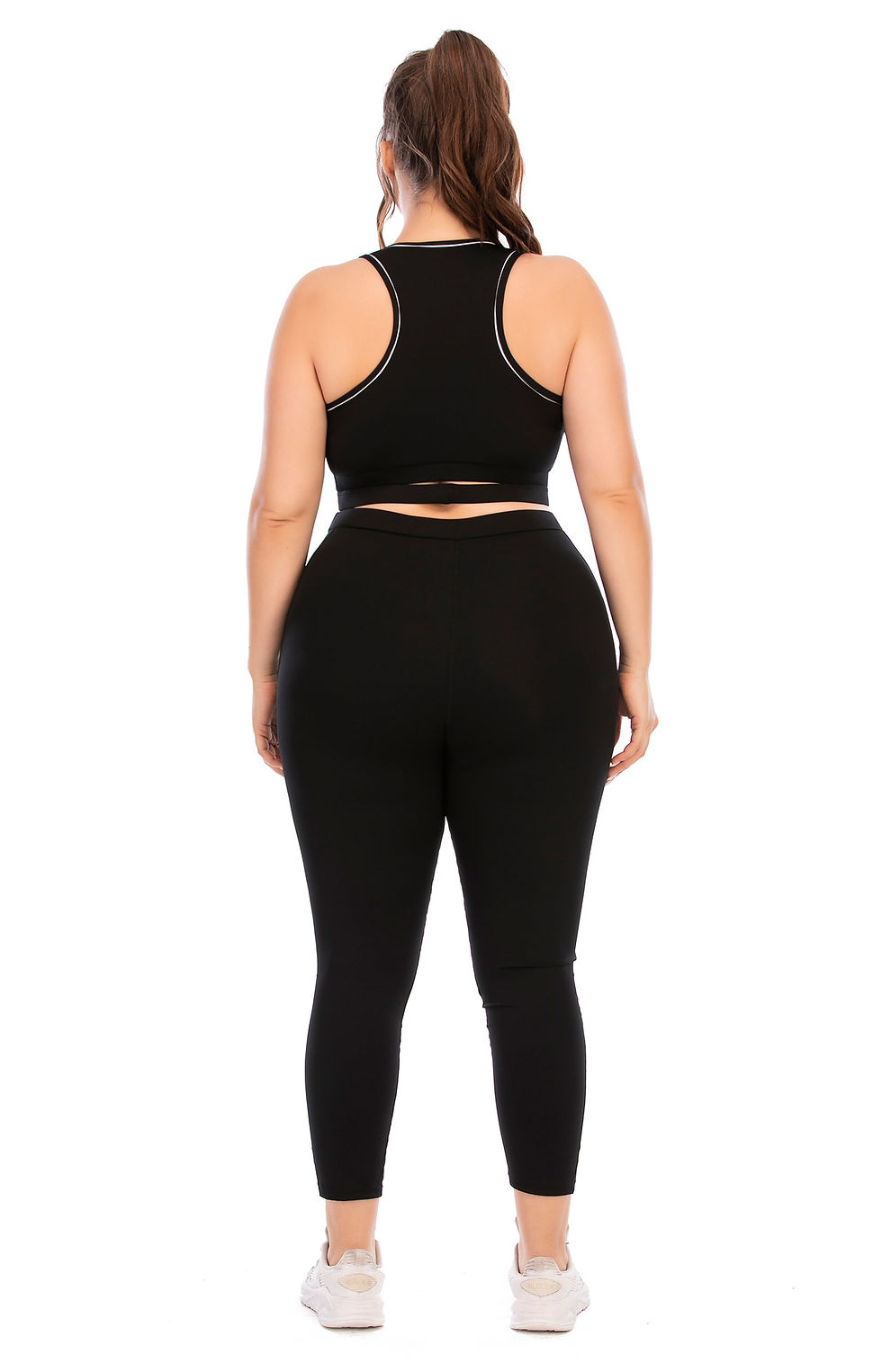 Thumbnail: 12043 Plus GYM wear 2pcs set High Stretchable