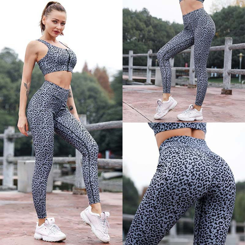 Thumbnail: Leopard Print Work Out YogaSet