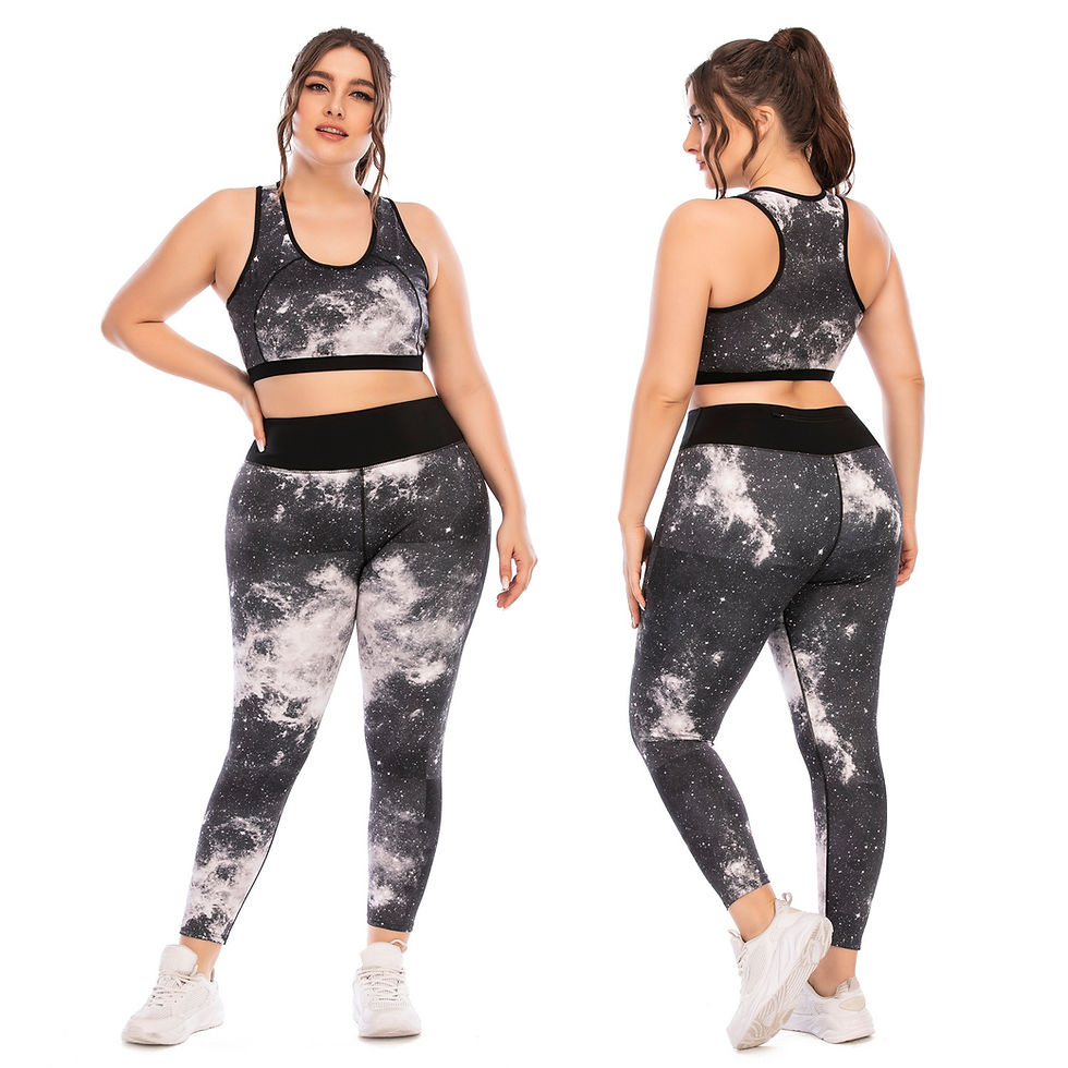 12039 Plus stretch gym wear set