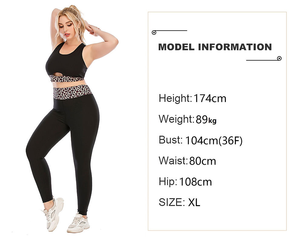 Thumbnail: 12087 Plus Size Workout Sets for Women 2 Pcs Strap Bra Tank Hi