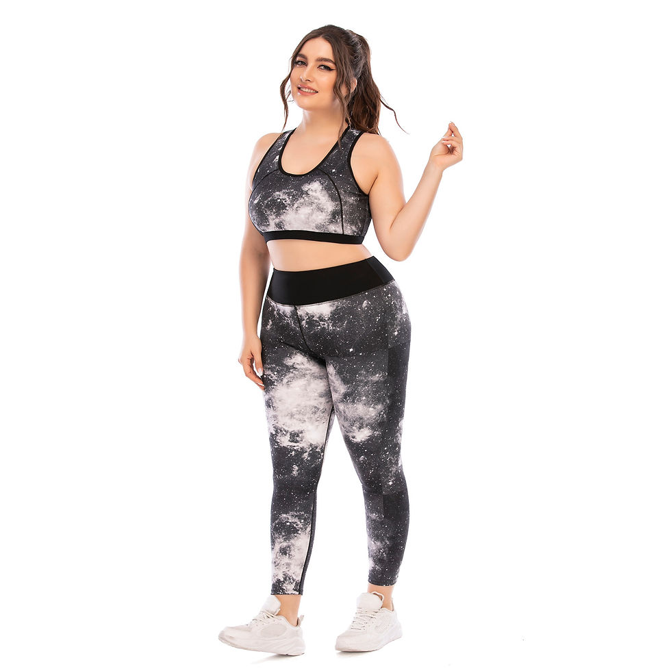 Thumbnail: 12039 Plus stretch gym wear set