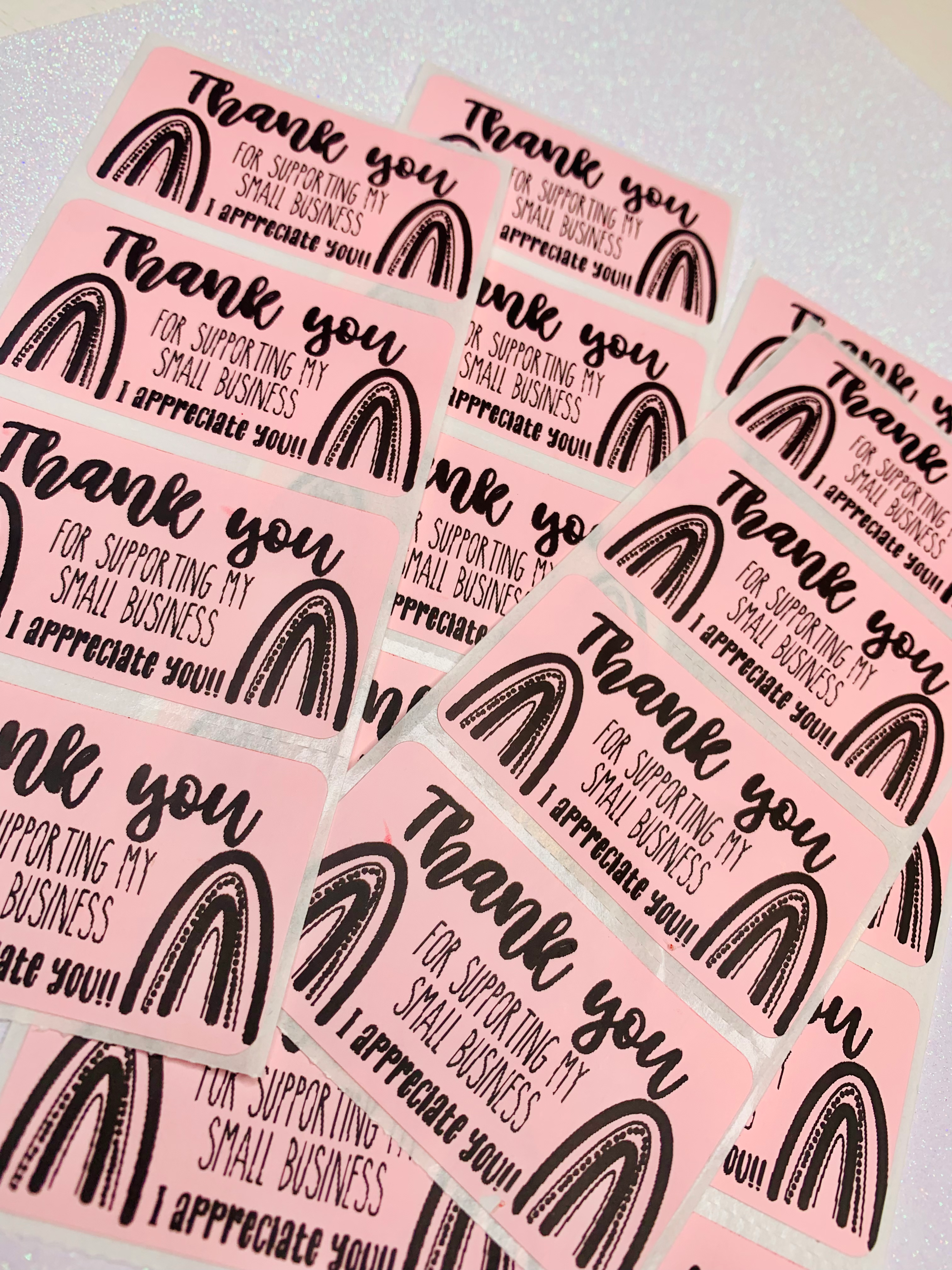 Thank You Rainbow Stickers- Small Business- Stickers