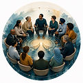Team members discussing a shared decision