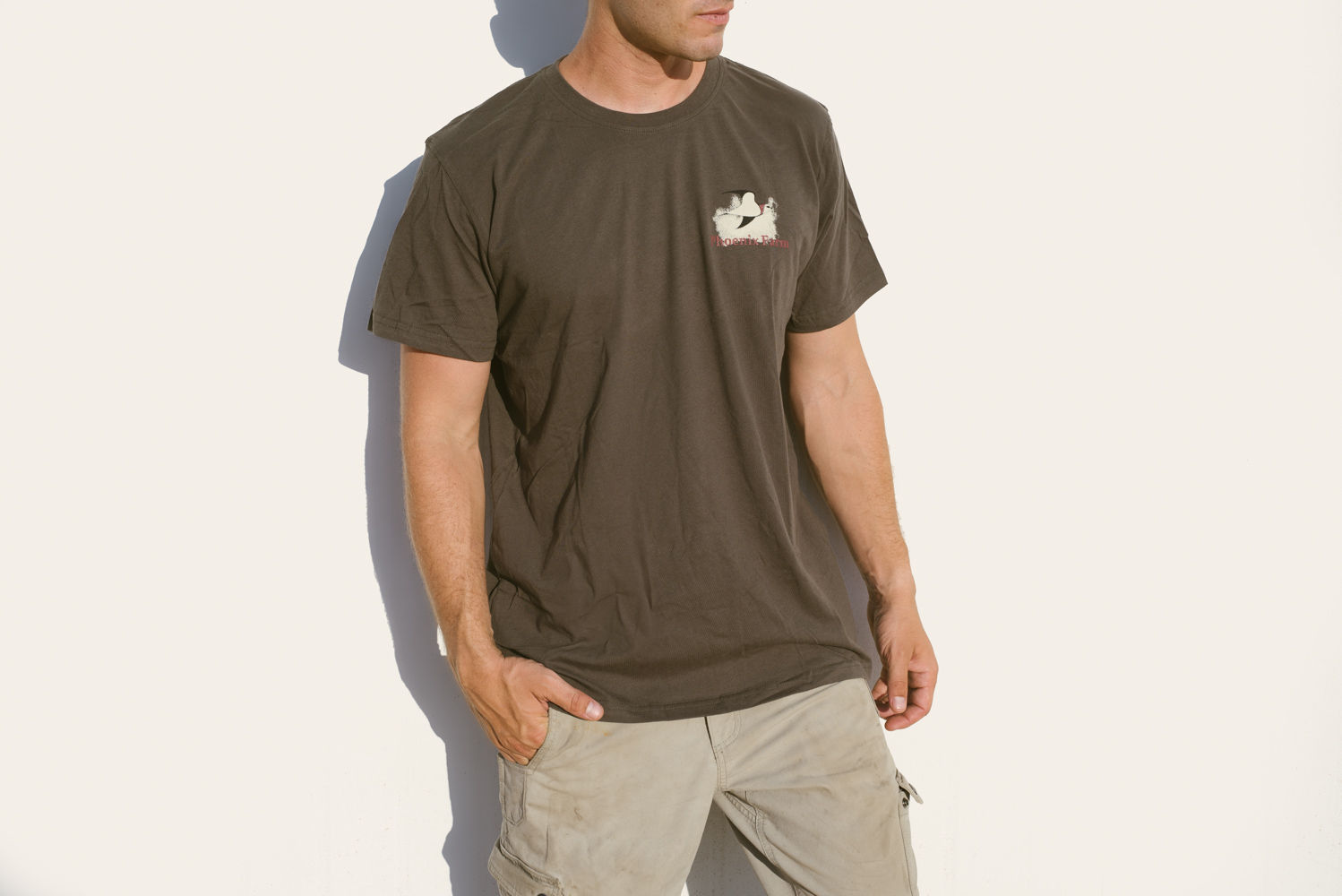 חולצה שרוול קצר - חאקי - לעבודה ולמלאכה