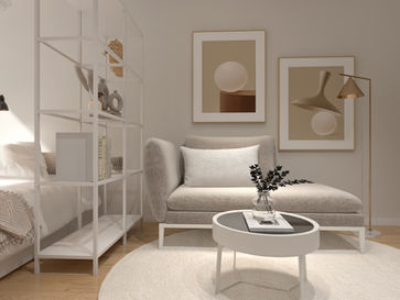 Kleines Wohnzimmer einrichten: Hier sind 9 Tipps, wie es größer wirkt.