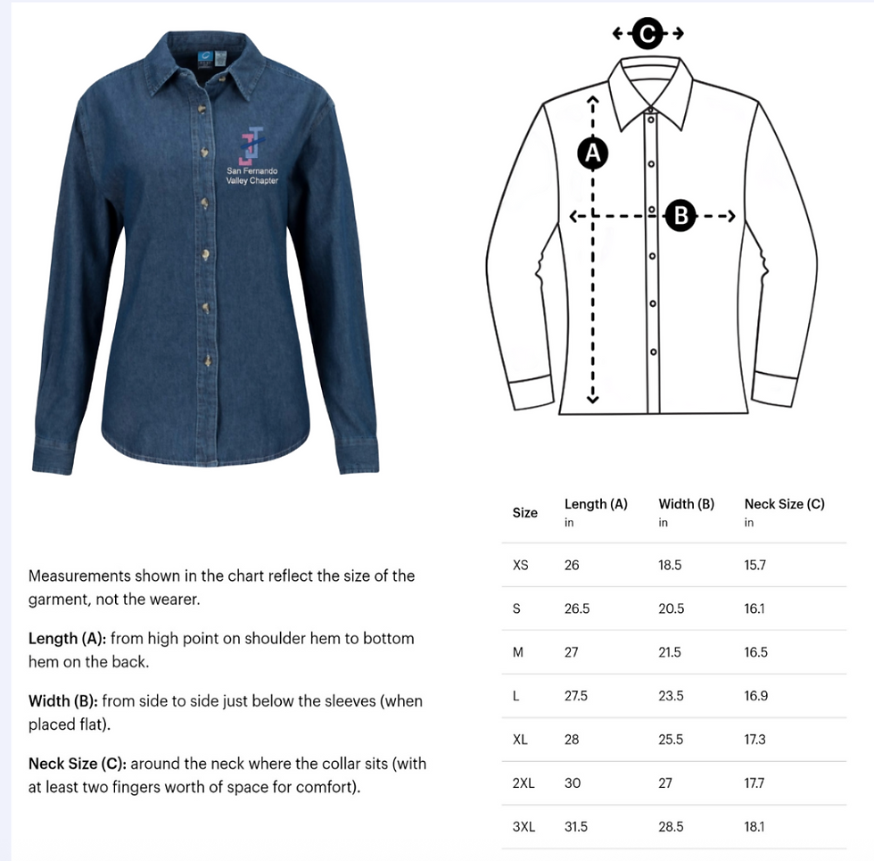 Thumbnail: Embroidered Custom Chapter Denim Shirt