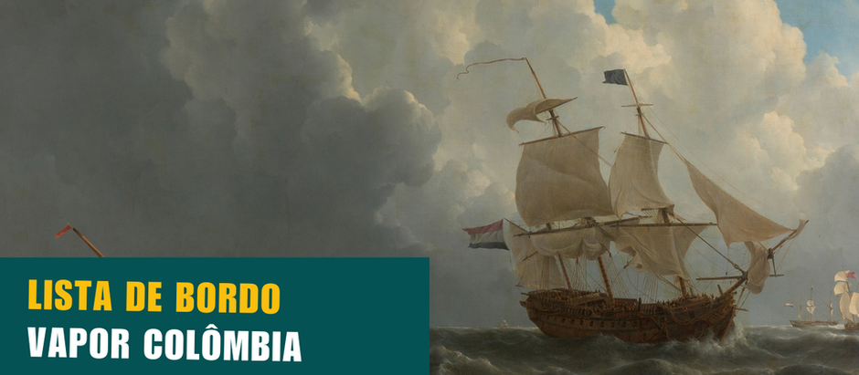 Lista de Bordo: Vapor Colombia 27.05.1876