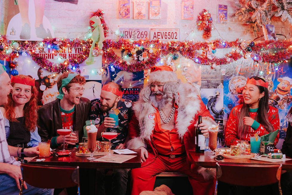 Santa with guests at HUMBUG!