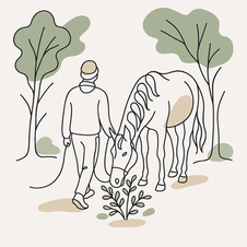 Snack-Spaziergang mit deinem Pferd