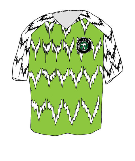 Nigeria football kit illustration world cup 2018