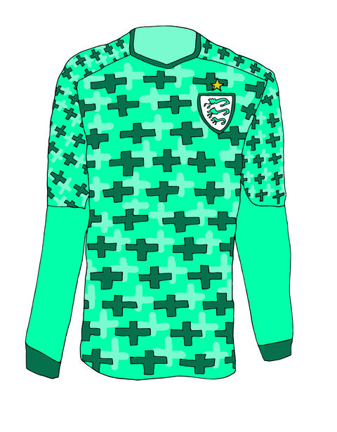 Joe Hart Green goalkeeper shirt football kit illustration