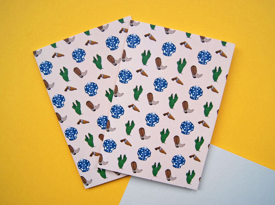 Western pattern design handmade stationery