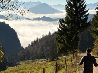Panoramablick bei der Wanderung am Geigelstein