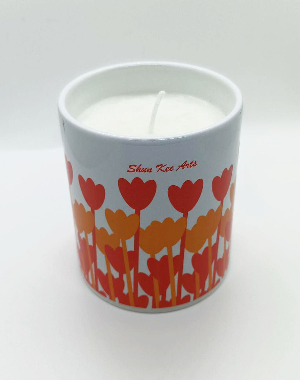 港式外賣杯花圖案香薰大豆蠟燭 (茉莉花茶) 300g