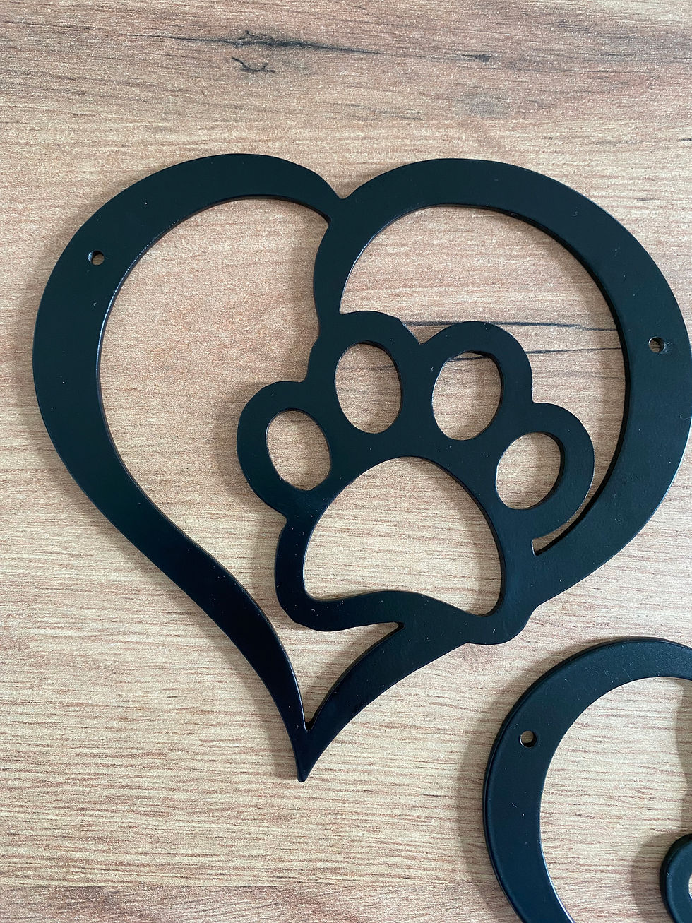 Thumbnail: Paw Heart Wall Art - black