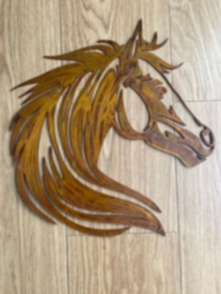 Rust Patina Horse wall art