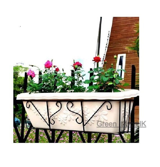 Thumbnail: High-quality PP Resin Material Long Relief Planter 高質量PP樹脂長形浮雕種植箱 02
