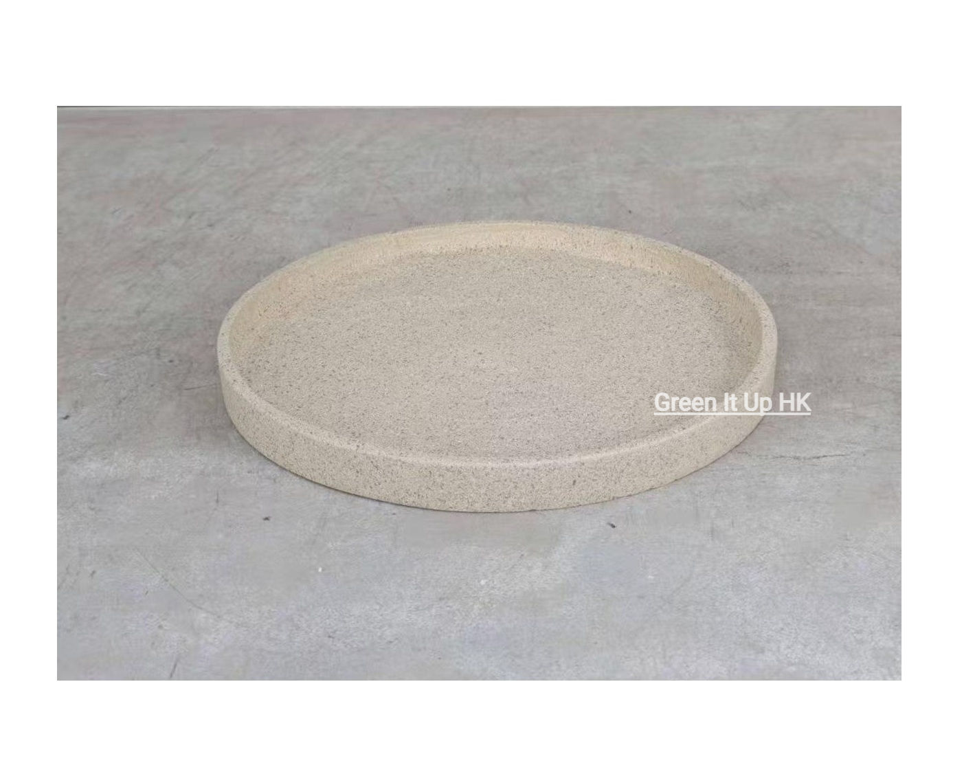 Beige Concrete Saucer (Round) 米色水泥底碟(圓形)