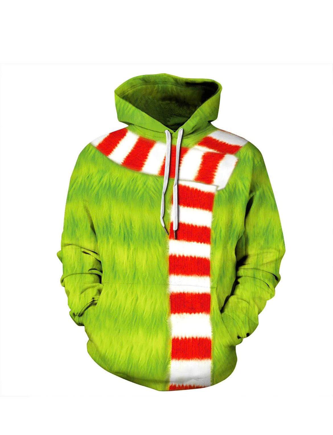 Ugly Christmas hooded sweatshirt size XL hood part is red