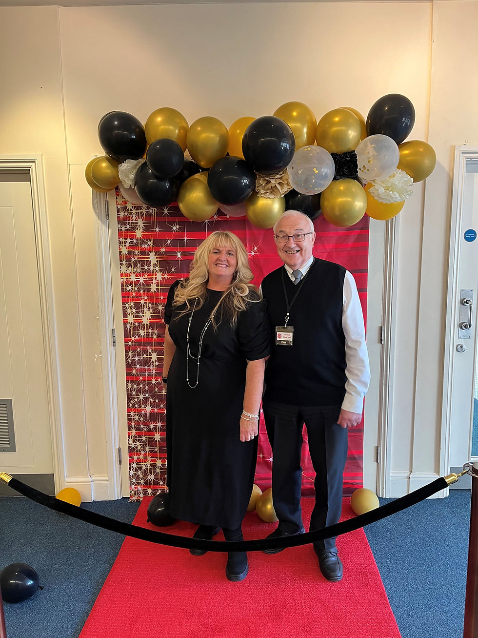 Neston Civic Hall Operations Coordinator, Paula Prytherch and NCYC volunteer, John who was nominated for 3 awards, Inspiring Individual, Community Pride and Unsung Hero.