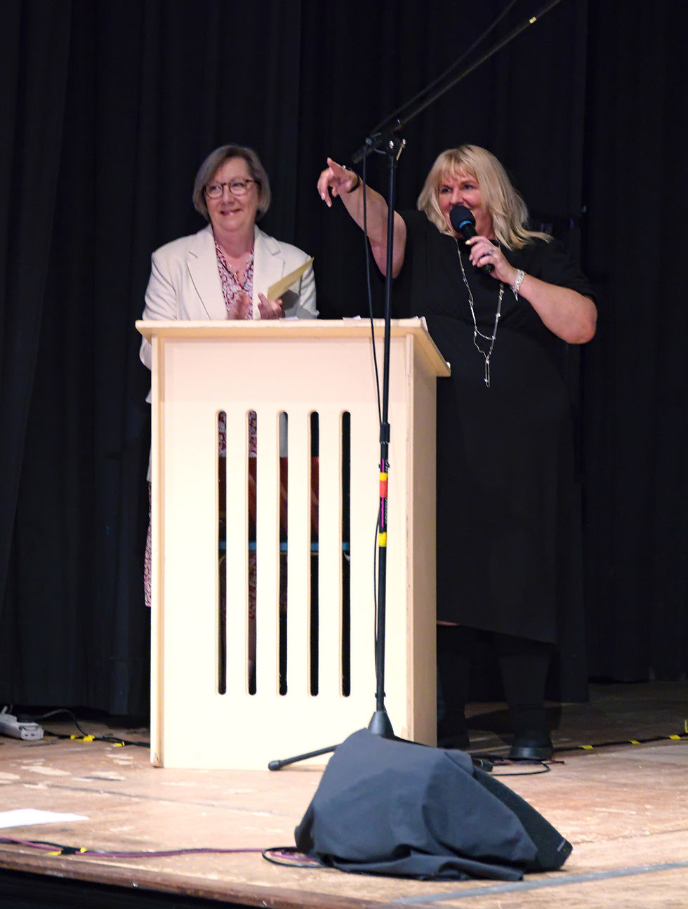 MP Samantha Dixon who presented the Unsung Hero award and Paula Prytherch