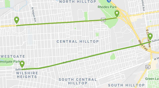 Hilltop business corridors w broad and s