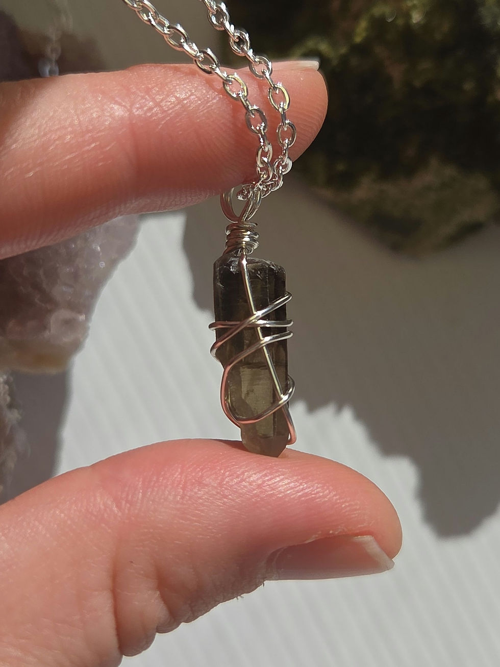 Thumbnail: Smoky Quartz - Silver (20"/51cm)
