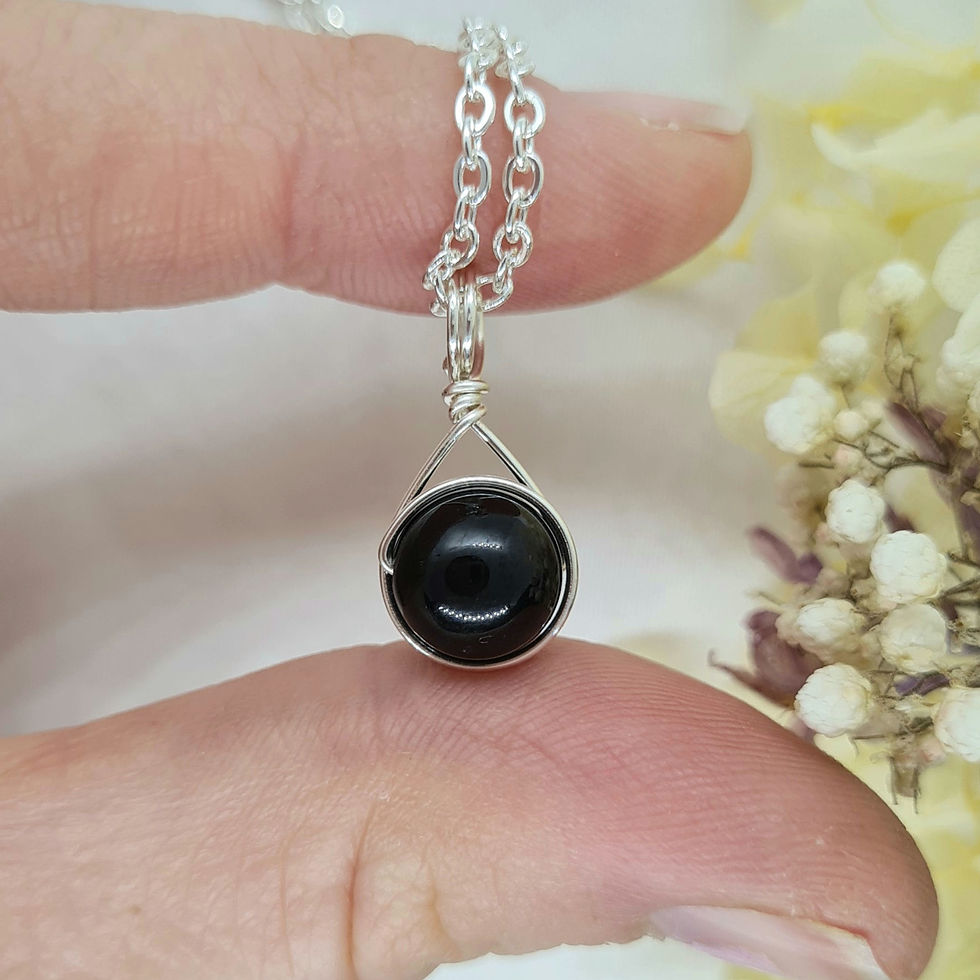 Black Tourmaline - Silver Prestige (20"/51cm)