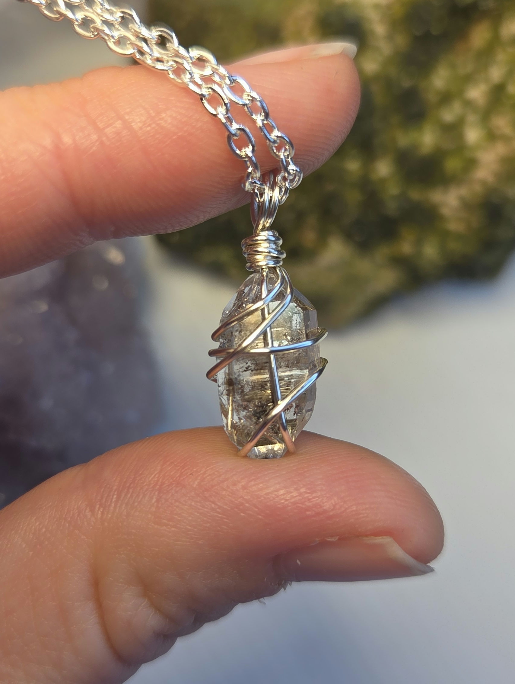 Herkimer Diamond - Silver (18"/46cm)