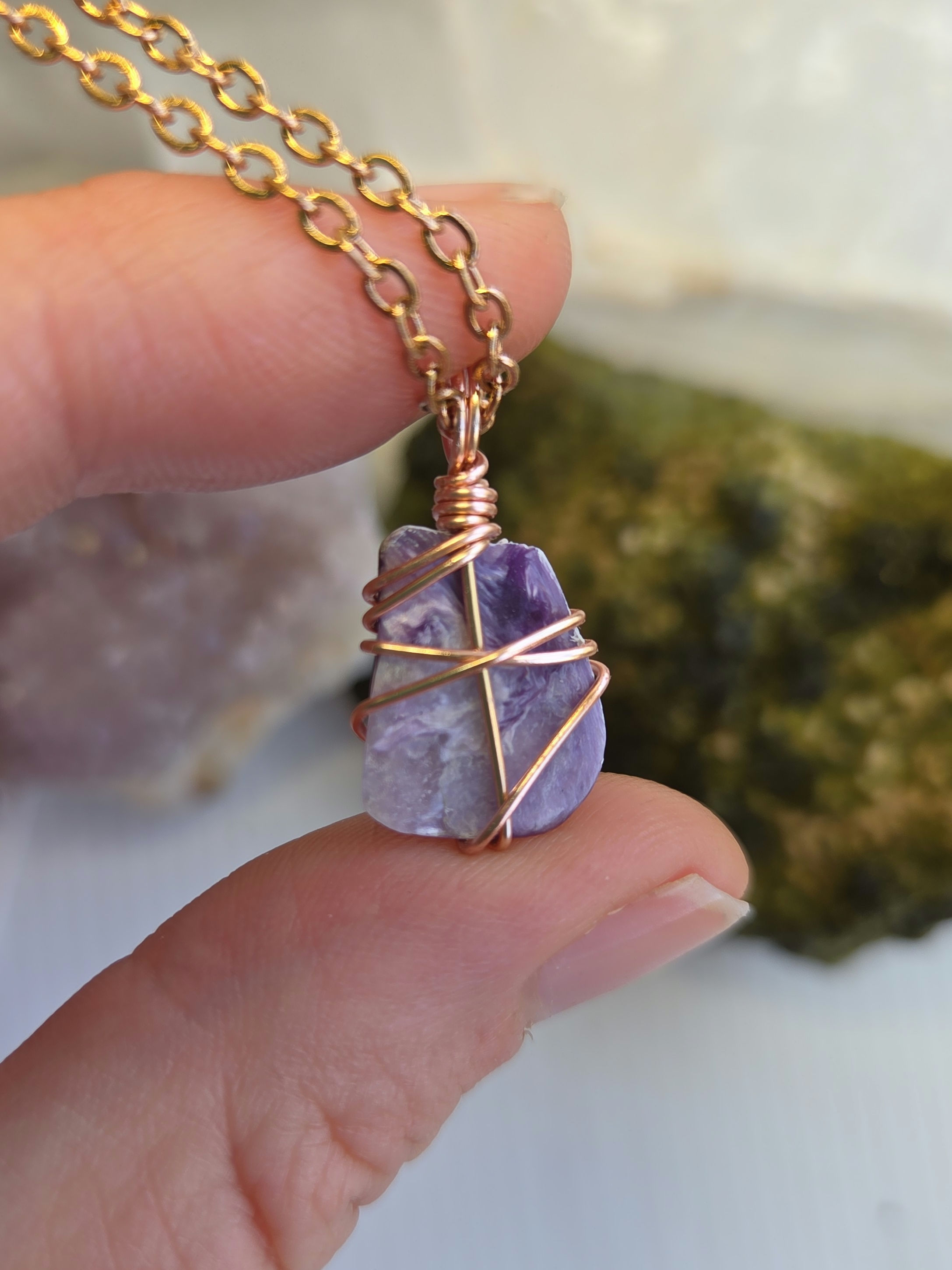 Charoite - Rose Gold (16"/41cm)