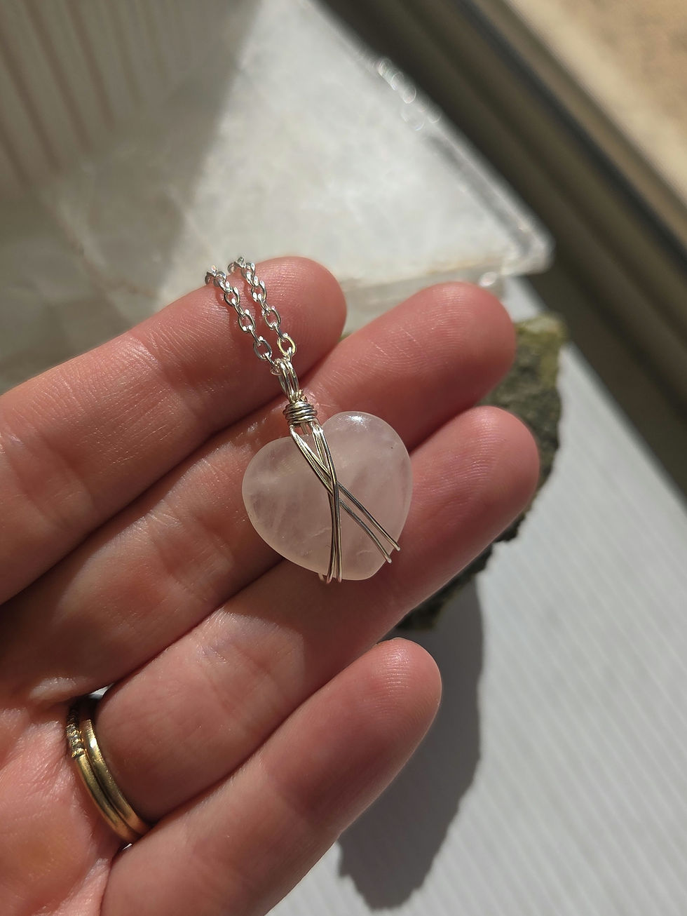 Thumbnail: Rose Quartz - Silver (24"/61cm)