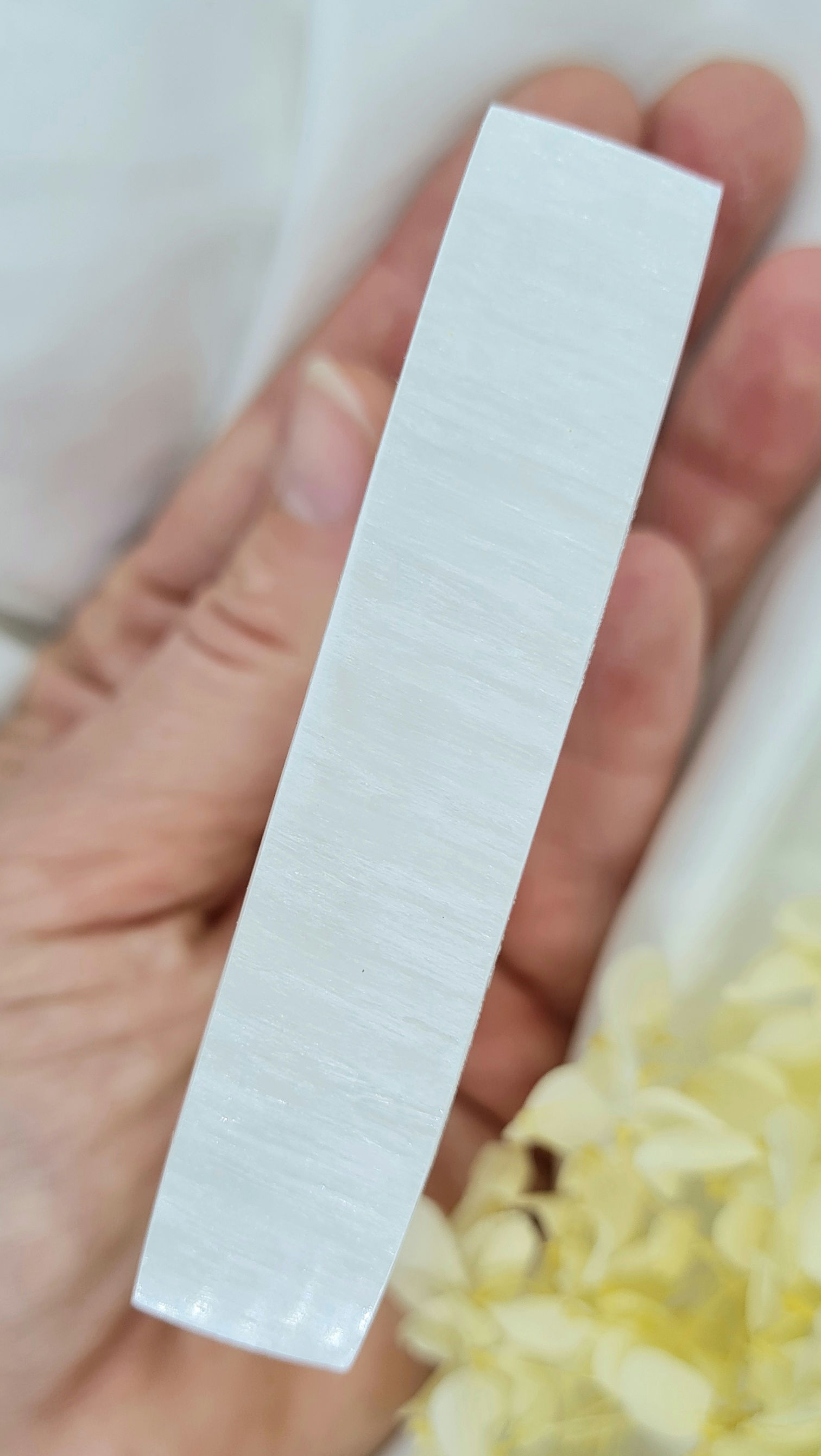 Selenite Square plate 8cm X 8cm 