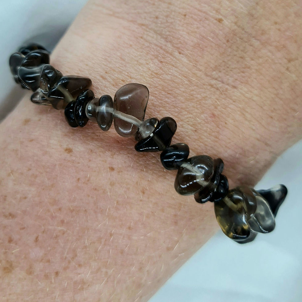 Smoky Quartz chip bracelet