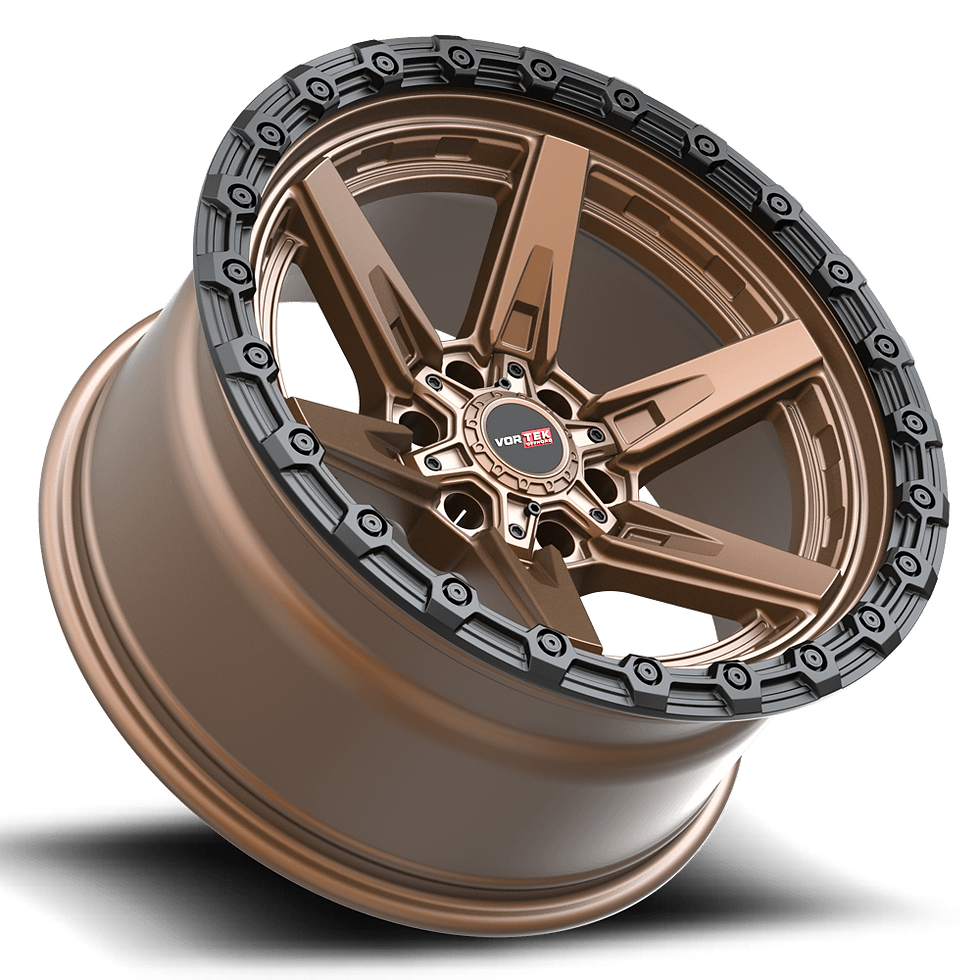 Thumbnail: Vortek VRT-602 18x9 6x135 / 6x139.7 offset -12 Matte Bronze With Black Bead Ring