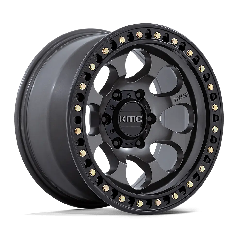 KMC KM550 RIOT SBL ANTHRACITE WITH SATIN BLACK LIP 18x9 +18 71.5 Con