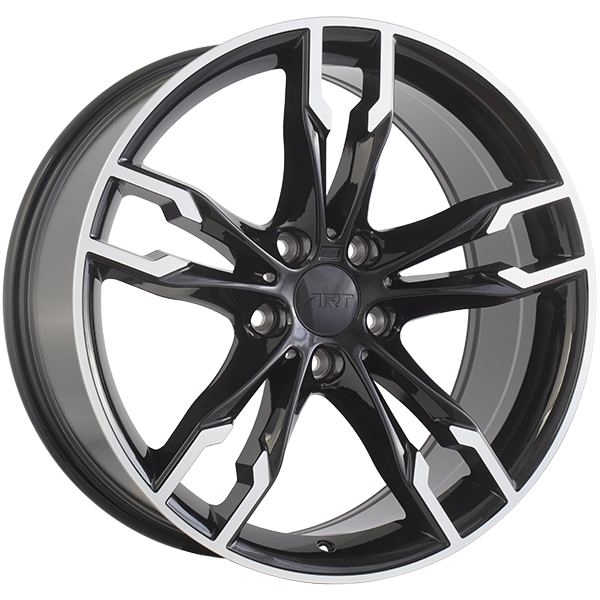 REPLICA 165 Noir lustré - Façade machinée 18x8.0 5x120 Offset: 35 Hub: 72.6
