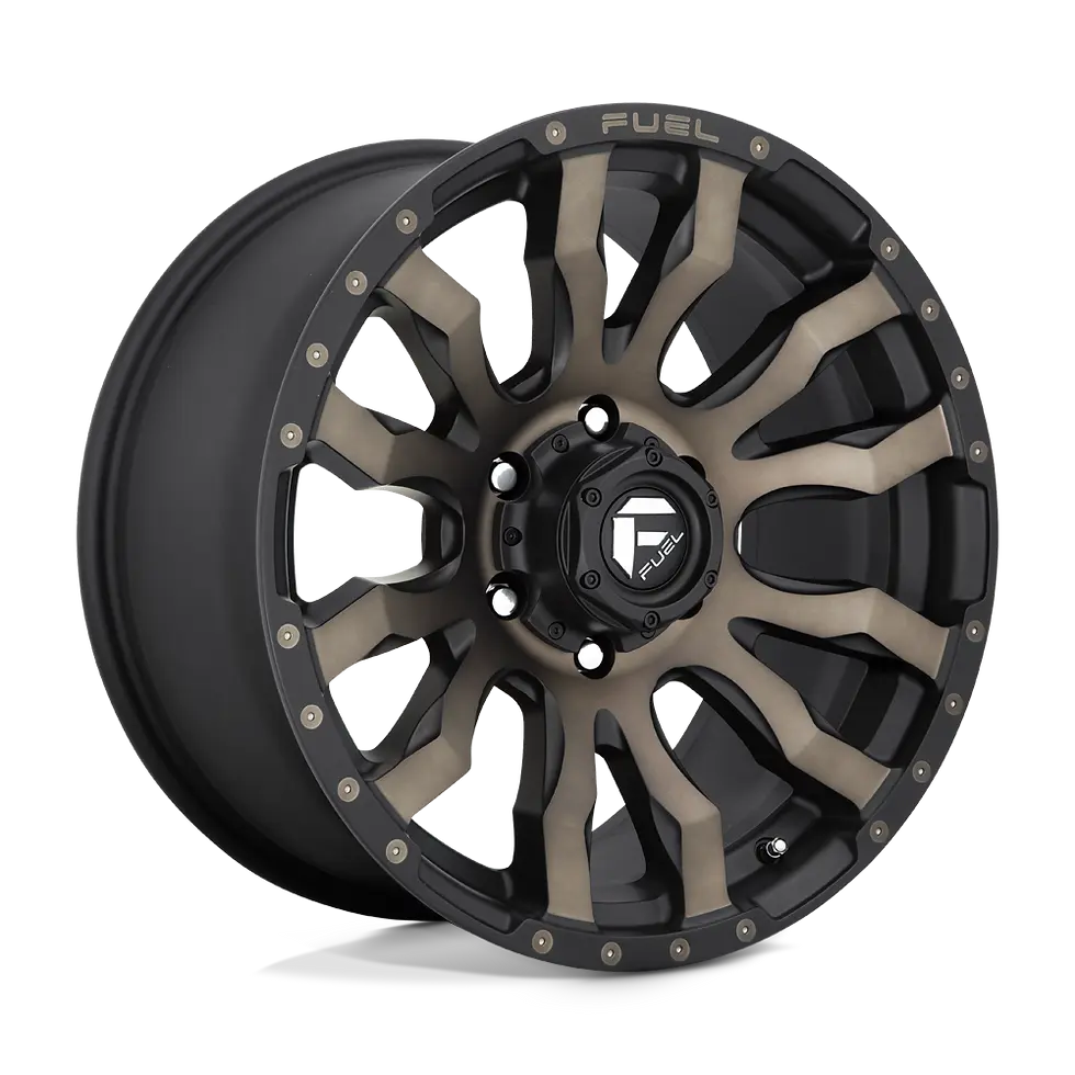 FUEL BLITZ MATTE BLACK DOUBLE DARK TINT 20x9 +1 106.1 Conical 6X