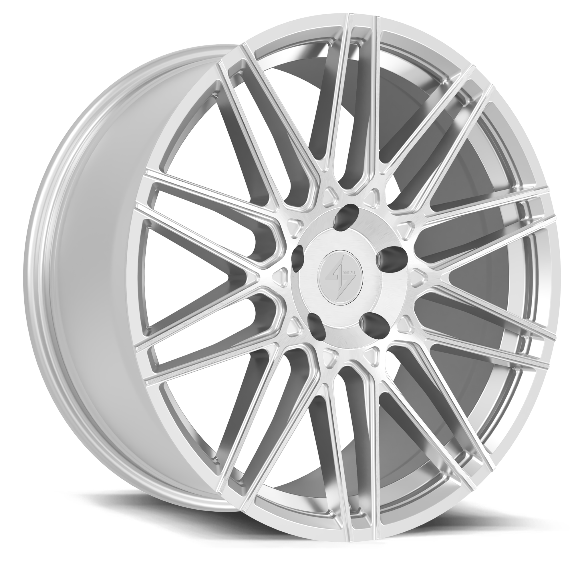 Sentali Drift 19x8.5 5x112 offset 35 Hyper Silver Diamond Cut