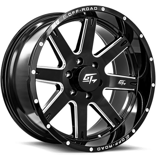 GT OFFROAD INVASION 20x9 8x170 offset 12 Gloss Black Milled