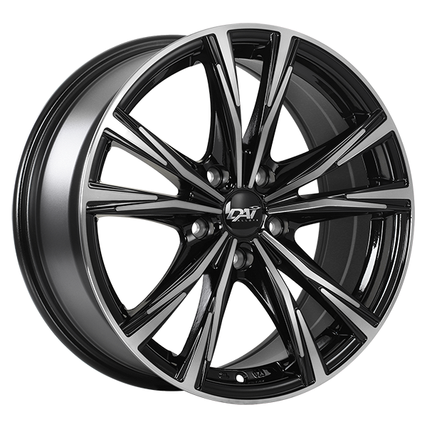 DAI ORACLE Noir lustré - Façade machinée 17x7.5 5x114.3 Offset: 41 Hub: 73.1