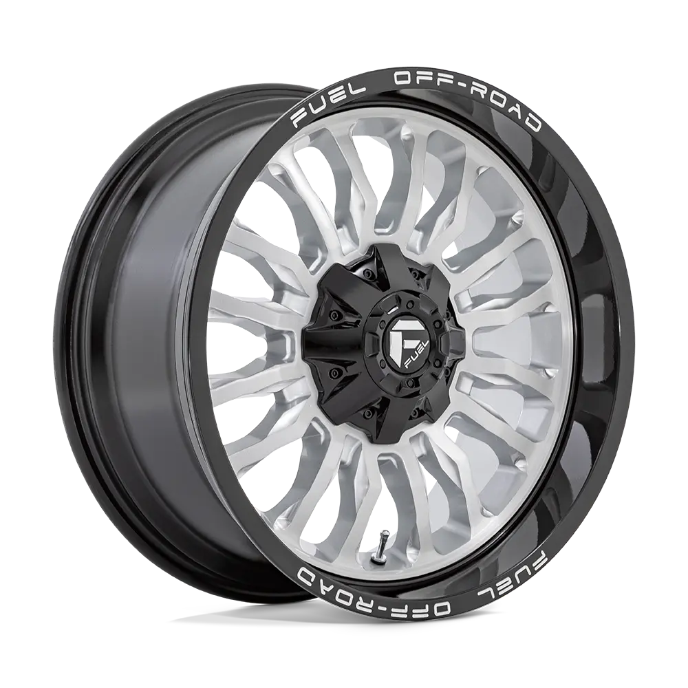 FUEL ARC Silver Brushed Face With Milled Black Lip 20x9 +1 78.1 5X11