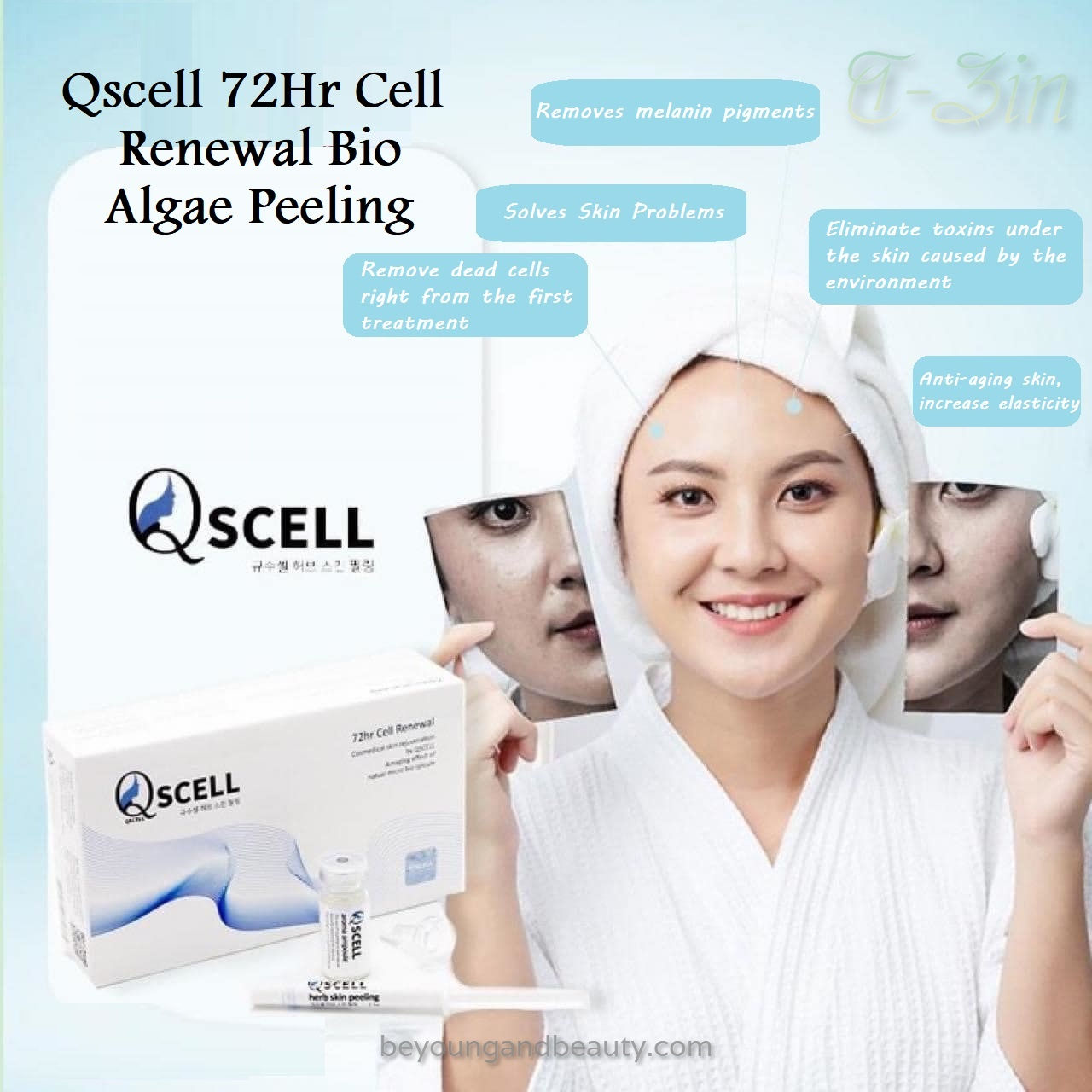 Qscell 72Hr Cell Renewal Bio Algae Peeling Made in Korea
